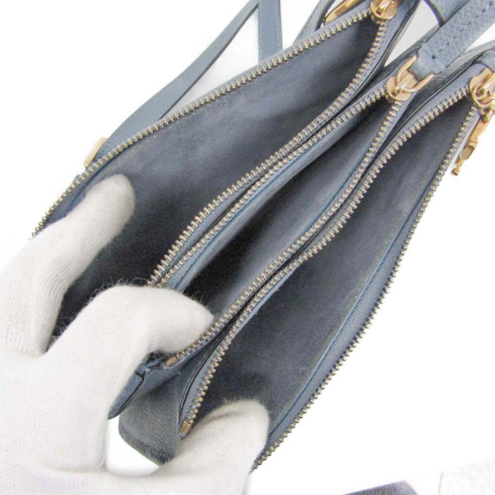 CHRISTIAN DIOR Blue Leather Shoulder Bag - Picture 3 of 16